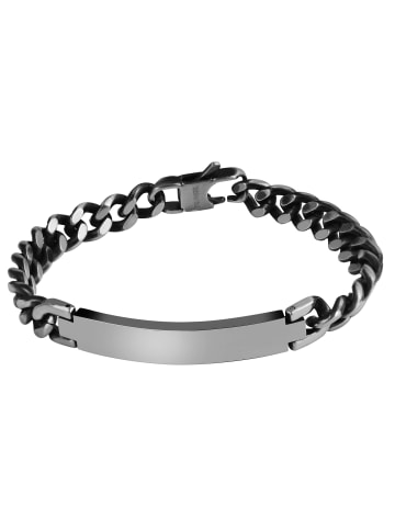 Adeliás Herren Armband – Panzerarmband aus Edelstahl 21,5 cm in silber