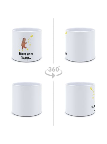 Mr. & Mrs. Panda Pflanzkübel Bär Träume mit Spruch in Weiß