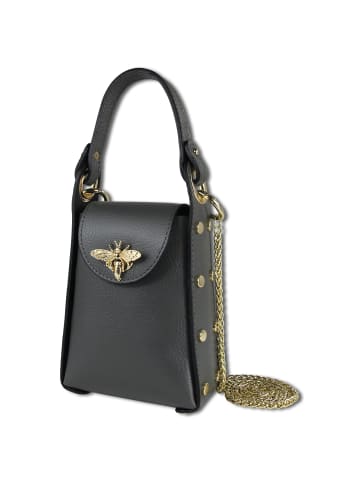 Toscanto Leder Umhängetasche Toscanto Tasche grau ca. 13cm