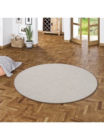 Snapstyle Velours-Teppich Strong Rund in beige