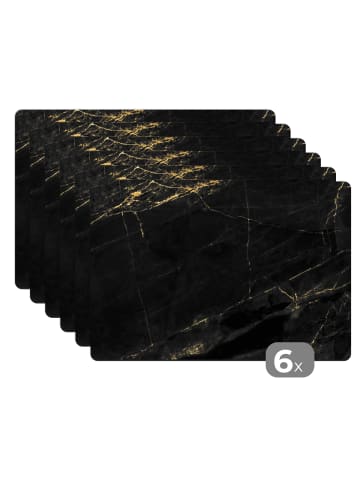 OnlyWow Platzset - Tischset (6-teilig) Bronzefarben, abwaschbar