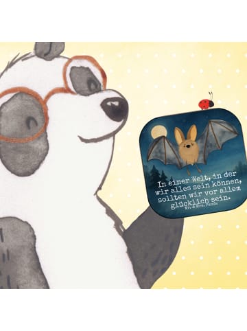 Mr. & Mrs. Panda Untersetzer Fledermaus Flügel Design mit Spruch in Weiß