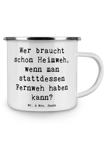 Mr. & Mrs. Panda Pott Spruch Heimweh oder Fernweh mit Spruch in Weiß