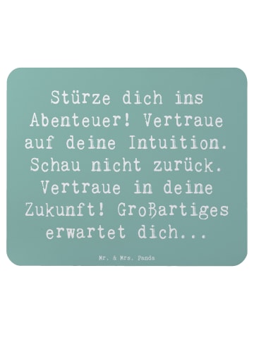 Mr. & Mrs. Panda Mauspad Spruch Tapferkeit und Intuition mit Spruch in Meeresbrise