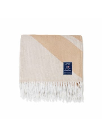 Lexington Tagesdecke Logo in Beige | Weiß