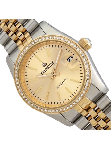 Empress Constance Automatik-Armbanduhr mit Datumsanzeige in Silver/Gold
