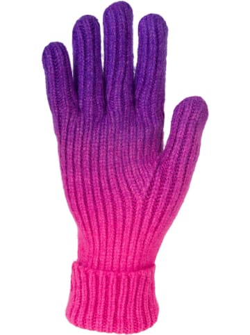 styleBREAKER Strickhandschuhe mit Farbverlauf in Violett-Pink