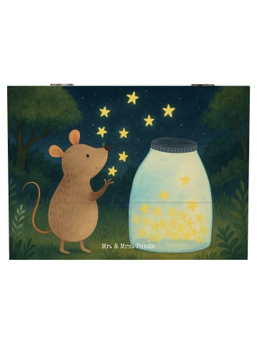 Mr. & Mrs. Panda Aufbewahrungsbox Maus Sterne Design ohne Spruch in Weiß