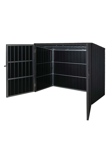 MCW WPC-Fahrradgarage J29, 2 Räder 172x213x112cm anthrazit