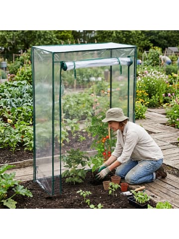 relaxdays 3 x Tomatengewächshaus in Transparent - (B)100 x (H)150 x (T)50 cm