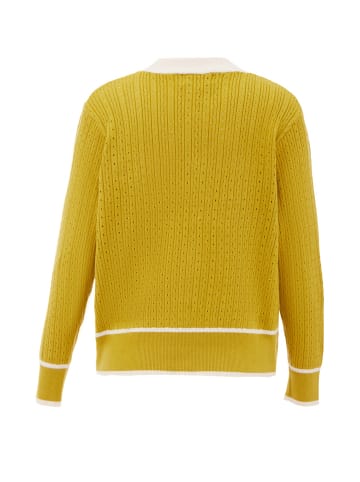 faina Women Cardigan in Senf Wollweiss