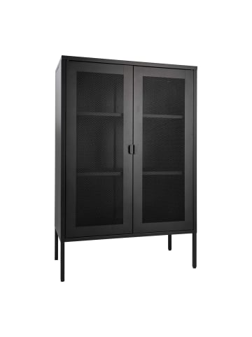 ebuy24 Vitrinenschrank Melbourne Schwarz 80 x 40 cm