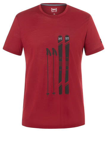 super.natural Merino T-Shirt in rot