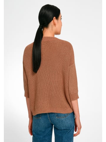 PETER HAHN Pullover Cotton in cognac