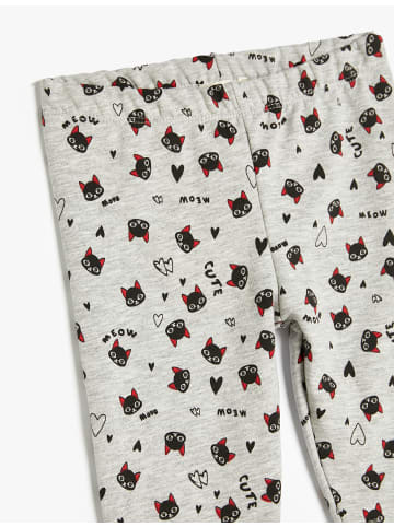 KOTON Leggings in Grau Gemustert