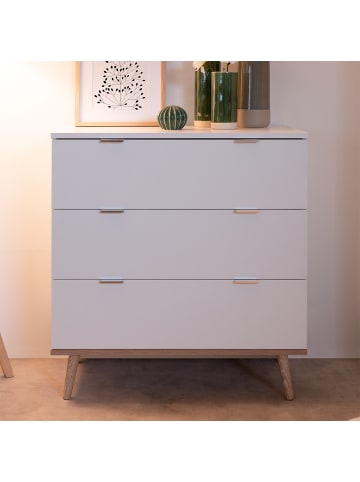 CALICOSY Kommode COPENHAGUE in Weiß - (W) 79,8  x (H) 86,5  x (L) 40  cm