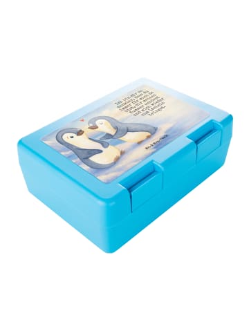 Mr. & Mrs. Panda Bentobox Pinguine trösten Design mit Spruch in Weiß