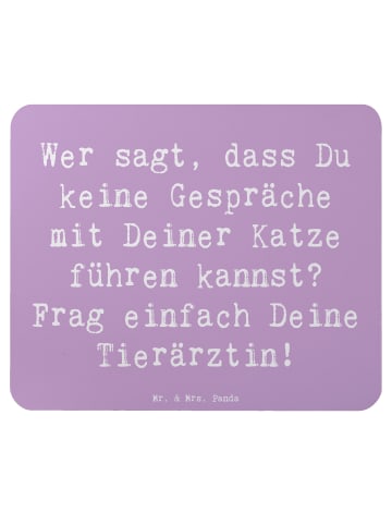 Mr. & Mrs. Panda Mousepad Spruch Tierärztin Gespräche mit Spruch in Lavendeltraum