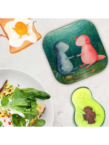 Mr. & Mrs. Panda Tischuntersetzer Axolotl Liebe Design ohne Spruch in Weiß