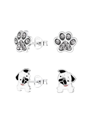 Alexander York Ohrstecker-Set Pfote, Hund Set in 925 Sterling Silber