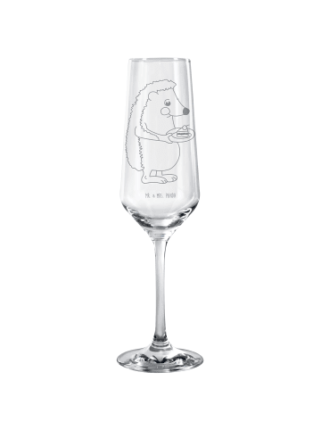 Mr. & Mrs. Panda Trinkglas Igel Kuchenstück ohne Spruch in Transparent