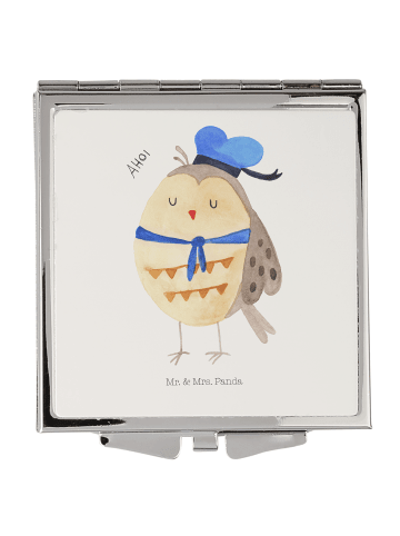 Mr. & Mrs. Panda Handspiegel Eule Matrose ohne Spruch in Weiß