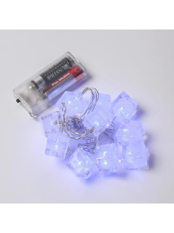 MARELIDA LED Lichterkette EISWÜRFEL 10 blaue LED Ice Cube L: 90cm in blau