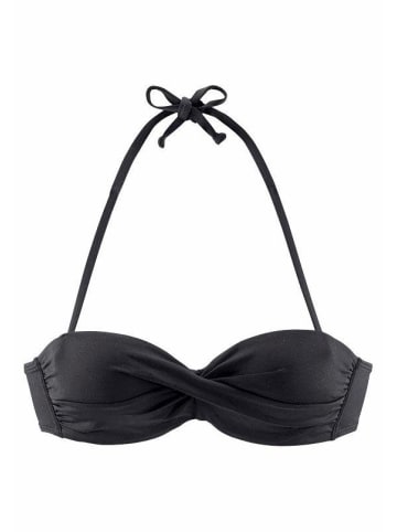 S. Oliver Bandeau-Bikini-Top in schwarz