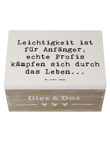 Mr. & Mrs. Panda holzschachtel Spruch Leichtigkeit für Profis mi... in Weiß