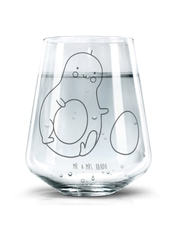 Mr. & Mrs. Panda Trinkglas Avocado Kern rollt ohne Spruch in Transparent