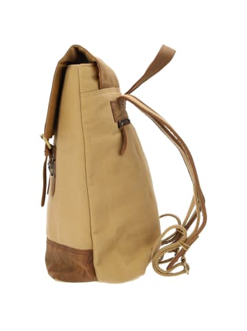 Dermata - Rucksack Canvas/Leder Kombination 39 cm (brown) in braun