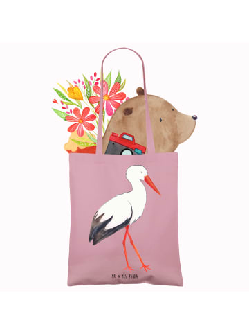 Mr. & Mrs. Panda Schultasche Storch ohne Spruch in Rosa Pastell