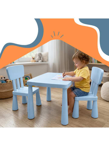 relaxdays 3-teilige Kindersitzgruppe in Blau