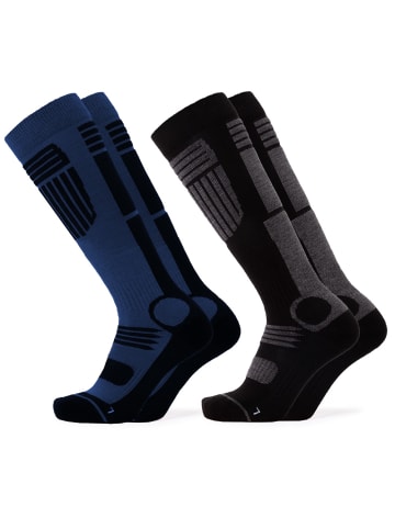 Occulto 2er Pack Skisocken Felix Blu-Anthra 39-42