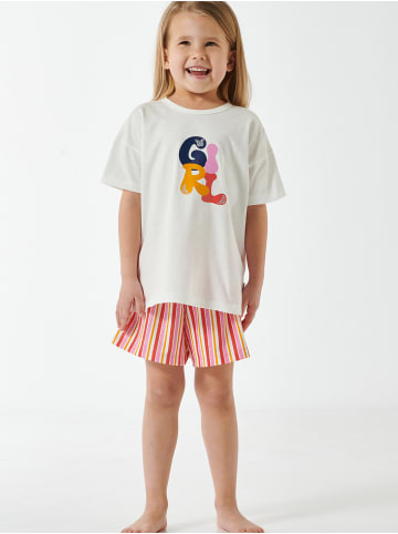 Schiesser Pyjama Girls World Organic Cotton in Weiß