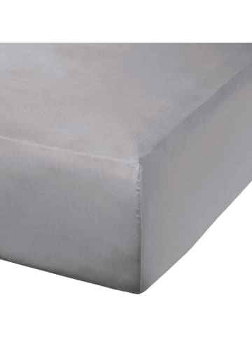 Erwin Müller Mako-Satin Spannbettlaken Landshut in silber