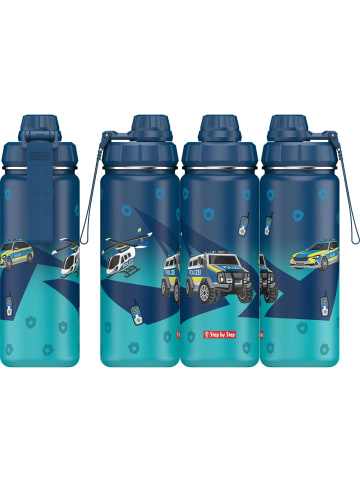 Step by Step Isolierte Edelstahl-Trinkflasche Police in blau