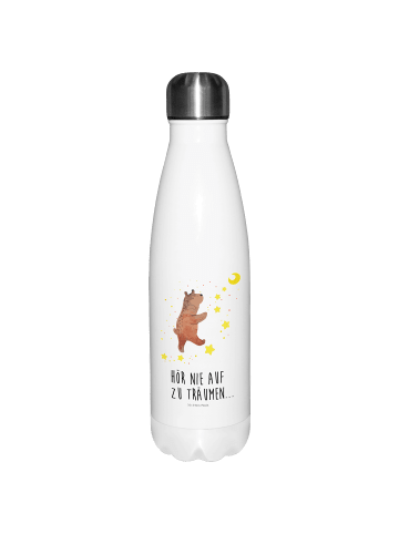 Mr. & Mrs. Panda Thermosflasche Bär Träume mit Spruch in Weiß