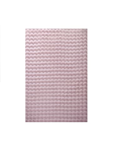 KADIMA DESIGN Teppich Waschbar Hochflor Uni Polyester Wohnzimmer in Rosa