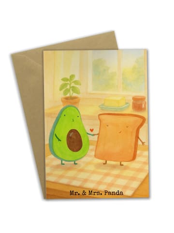 Mr. & Mrs. Panda abiturkarte Avocado Toast Design ohne Spruch in Weiß