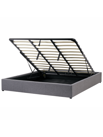 Beliani Doppelbett DINAN in Grau - (W) 187 x (H) 31 x (L) 214 cm