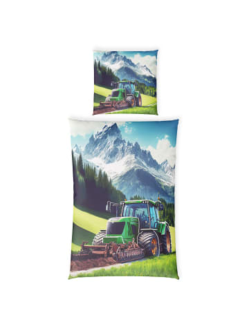 Cats Collection Baumwoll Bettwäsche Renforce  Kinderbettwäsche Glow in Traktor