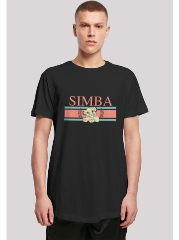 F4NT4STIC Long Cut T-Shirt Disney König der Löwen Simba Stripes in schwarz