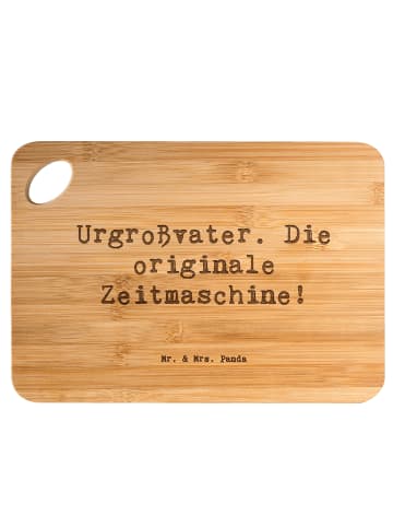 Mr. & Mrs. Panda Schneidebrett Spruch Urgroßvater Zeitmaschine m... in Braun