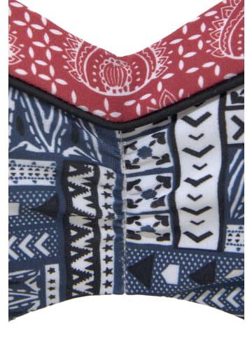 s.Oliver Bügel-Bandeau-Bikini-Top in blau-rot