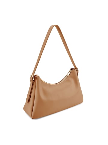 Seidenfelt Nelma Schultertasche 38 cm in toffee