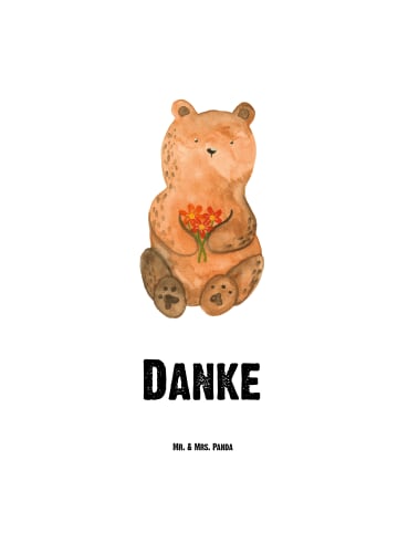 Mr. & Mrs. Panda thermobottle Bär Dankbar mit Spruch in Weiß