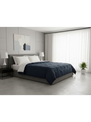 Cheffinger Mikrofaser-Steppdecke in Navyblau für 4 Jahreszeiten, atmungsaktiv in Navyblau