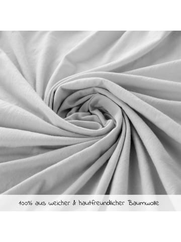 LaLoona Spannbetttuch 2er Pack für kleine Matratzen 40 x 90 in grau
