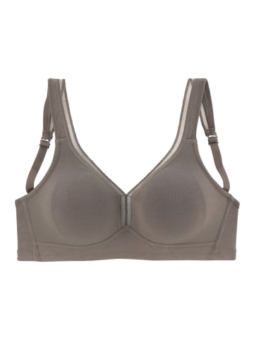 PETITE FLEUR T-Shirt-BH in mocha-mousse+weiß